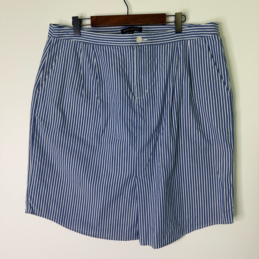 Banana Republic Cotton Striped Skirt Size 14 Tall